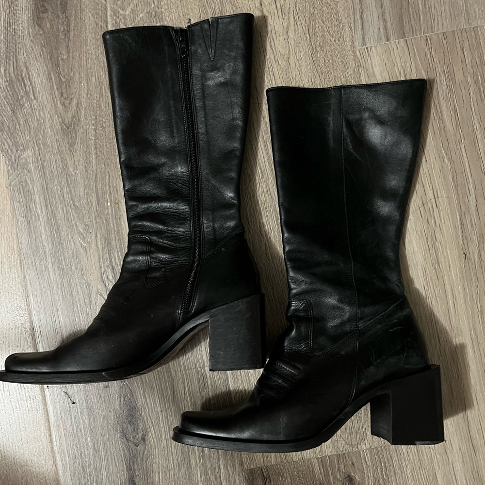 COPY - vintage black mid calf boots